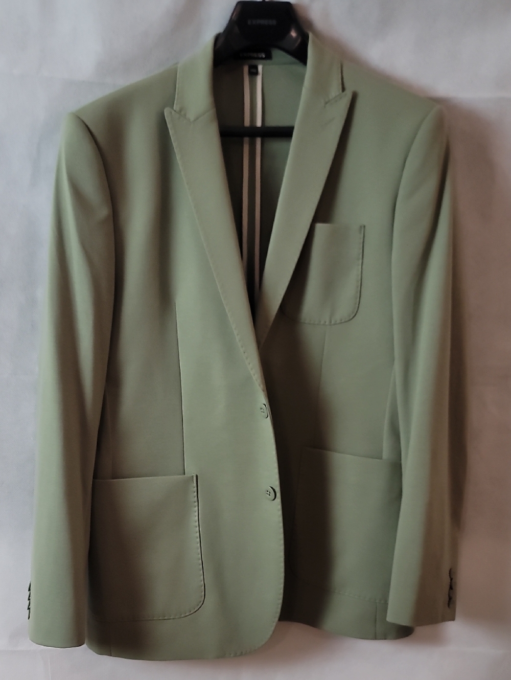 Express Men's Slim Sage Green Two-Button Blazer
